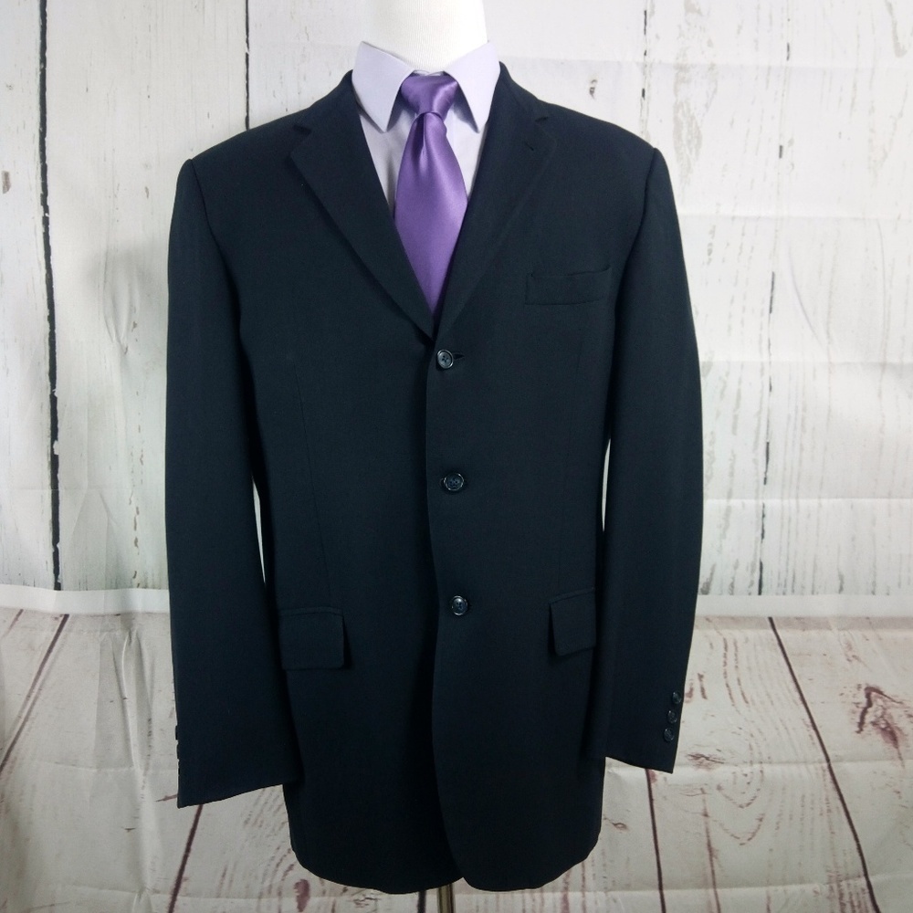 Joseph Abboud 41L Black Suit Blazer Sports Coat